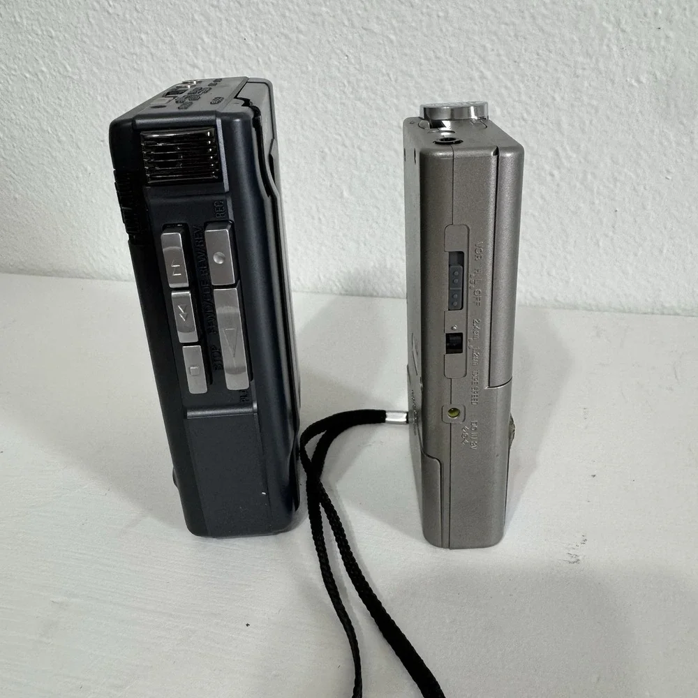 Sony and Sanyo Microcassette & Tape Recorder‎ Lot Of 2